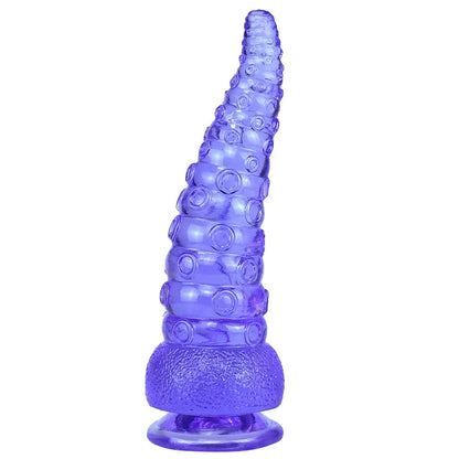 Crystal Octopus Tail Butt Plug – Transparent Soft PVC Anal Toy in Multiple Colors