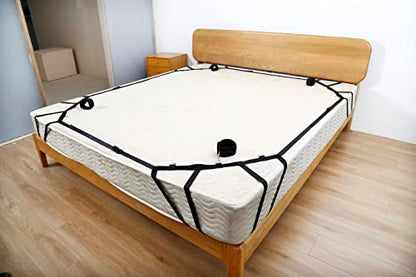 Sex Bondage BDSM Kit Bed Restraints Set, Super Easy Install Sex Rope Adjustable Straps, Sex Toys with Handcuffs Ankle Cuff for Adults Women Couples Game Pleasure (Black)