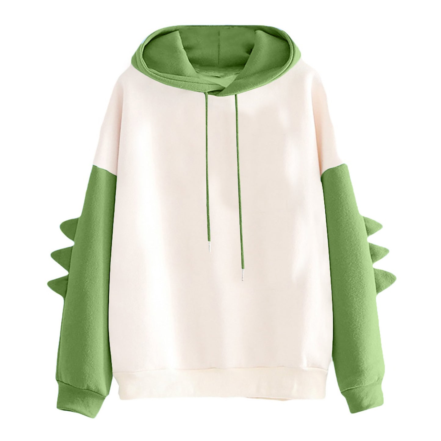Cartoon Dinosaur Contrast Color Sweater - Korean University Style Pullover for Women