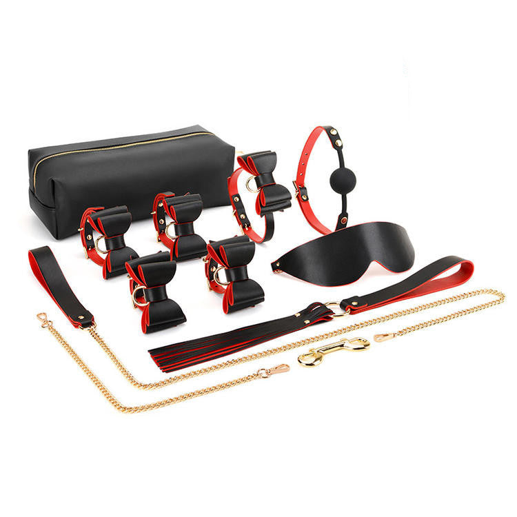 Fashionable Cowhide Leather Bondage Set | Simple and Stylish BDSM Accessories