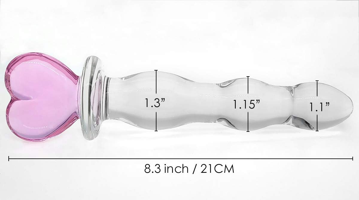 Crystal Glass Pleasure Wand Dildo Penis, Pink