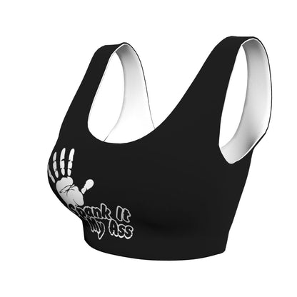 Spank It My Ass Yoga Sports Bra for Women, Comfortable Yoga Bras Fitness Workout Tops Running Bra with Removable Pads