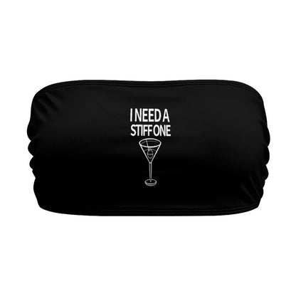 BITE ME Women's Sexy Crop Top Sleeveless Stretchy Solid Strapless Tube Top