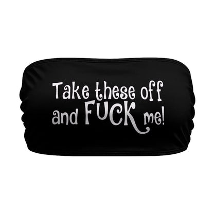 BITE ME Women's Sexy Crop Top Sleeveless Stretchy Solid Strapless Tube Top