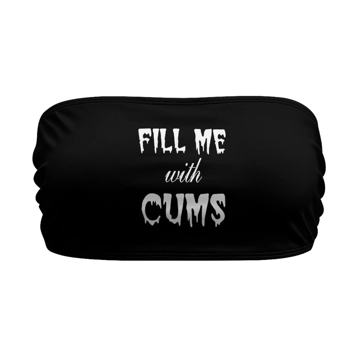 BITE ME Women's Sexy Crop Top Sleeveless Stretchy Solid Strapless Tube Top