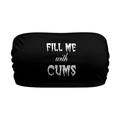 BITE ME Women's Sexy Crop Top Sleeveless Stretchy Solid Strapless Tube Top