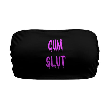 BITE ME Women's Sexy Crop Top Sleeveless Stretchy Solid Strapless Tube Top