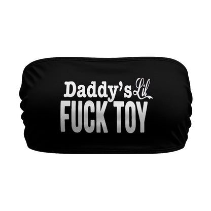 BITE ME Women's Sexy Crop Top Sleeveless Stretchy Solid Strapless Tube Top