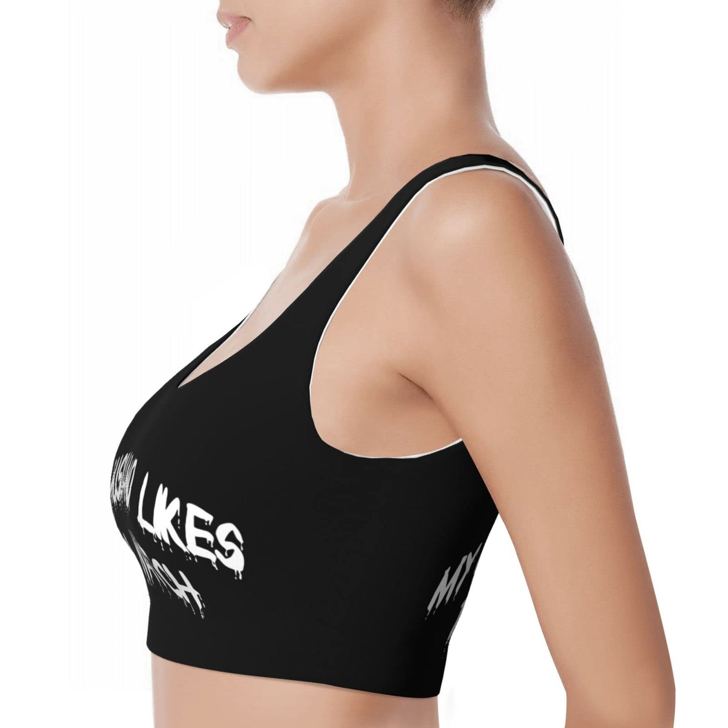 Spank It My Ass Yoga Sports Bra for Women, Comfortable Yoga Bras Fitness Workout Tops Running Bra with Removable Pads