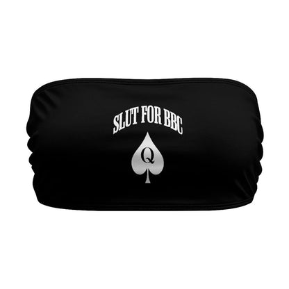 BITE ME Women's Sexy Crop Top Sleeveless Stretchy Solid Strapless Tube Top