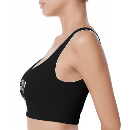 Spank It My Ass Yoga Sports Bra for Women, Comfortable Yoga Bras Fitness Workout Tops Running Bra with Removable Pads