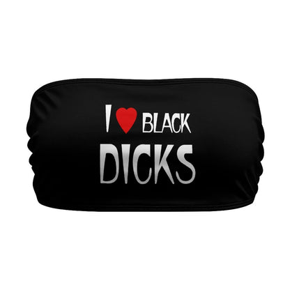 BITE ME Women's Sexy Crop Top Sleeveless Stretchy Solid Strapless Tube Top