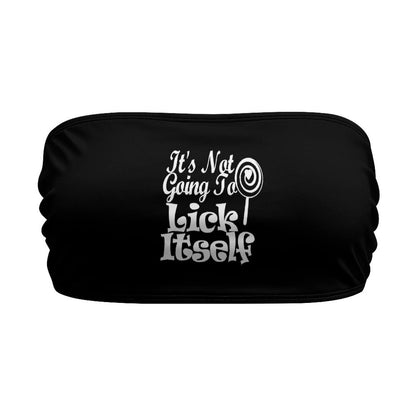 BITE ME Women's Sexy Crop Top Sleeveless Stretchy Solid Strapless Tube Top