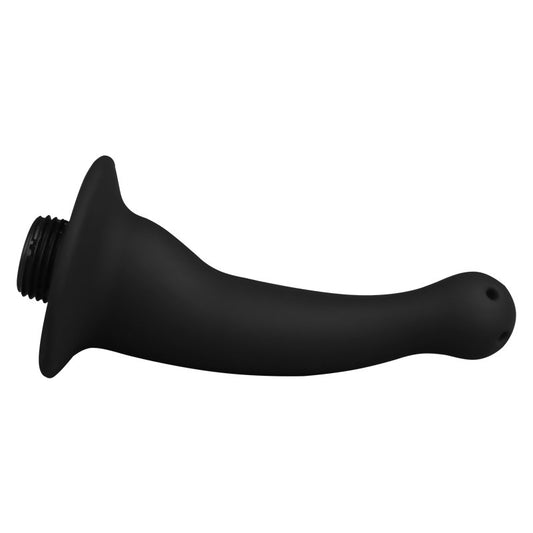 Dual-Use Silicone Cleanser for Vagina and Anus – Black Enema for Adults