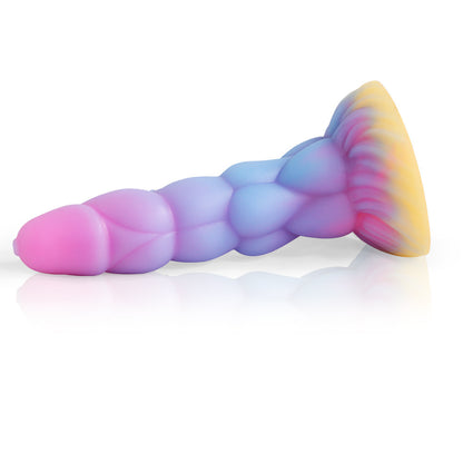 Luminous Fluorescent Mixed Color Butt Plug - Liquid Silicone Replica, Glow-in-the-Dark Feature