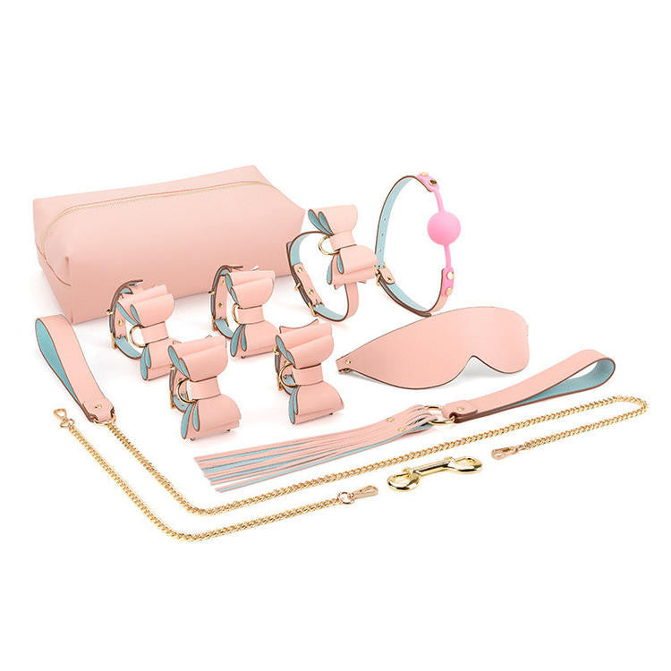 Fashionable Cowhide Leather Bondage Set | Simple and Stylish BDSM Accessories