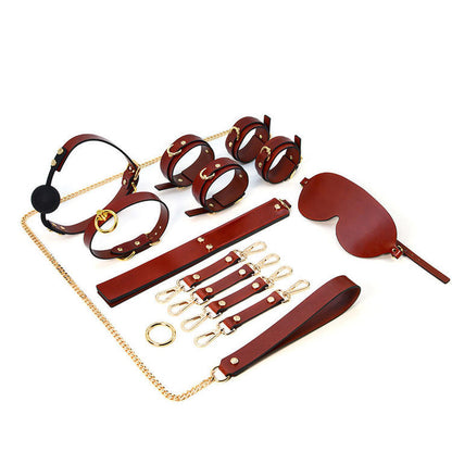 Fashionable Cowhide Leather Bondage Set | Simple and Stylish BDSM Accessories