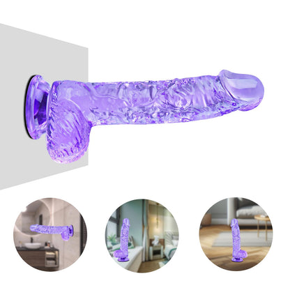 Small Realistic Clear 6 inch Cute Dildo,Adult Sex Toy with Suction Cup Dildo, Suitable for Beginner Women/Men/Gay with Thin and Slim Poke, can be Use for G-spot and Anal