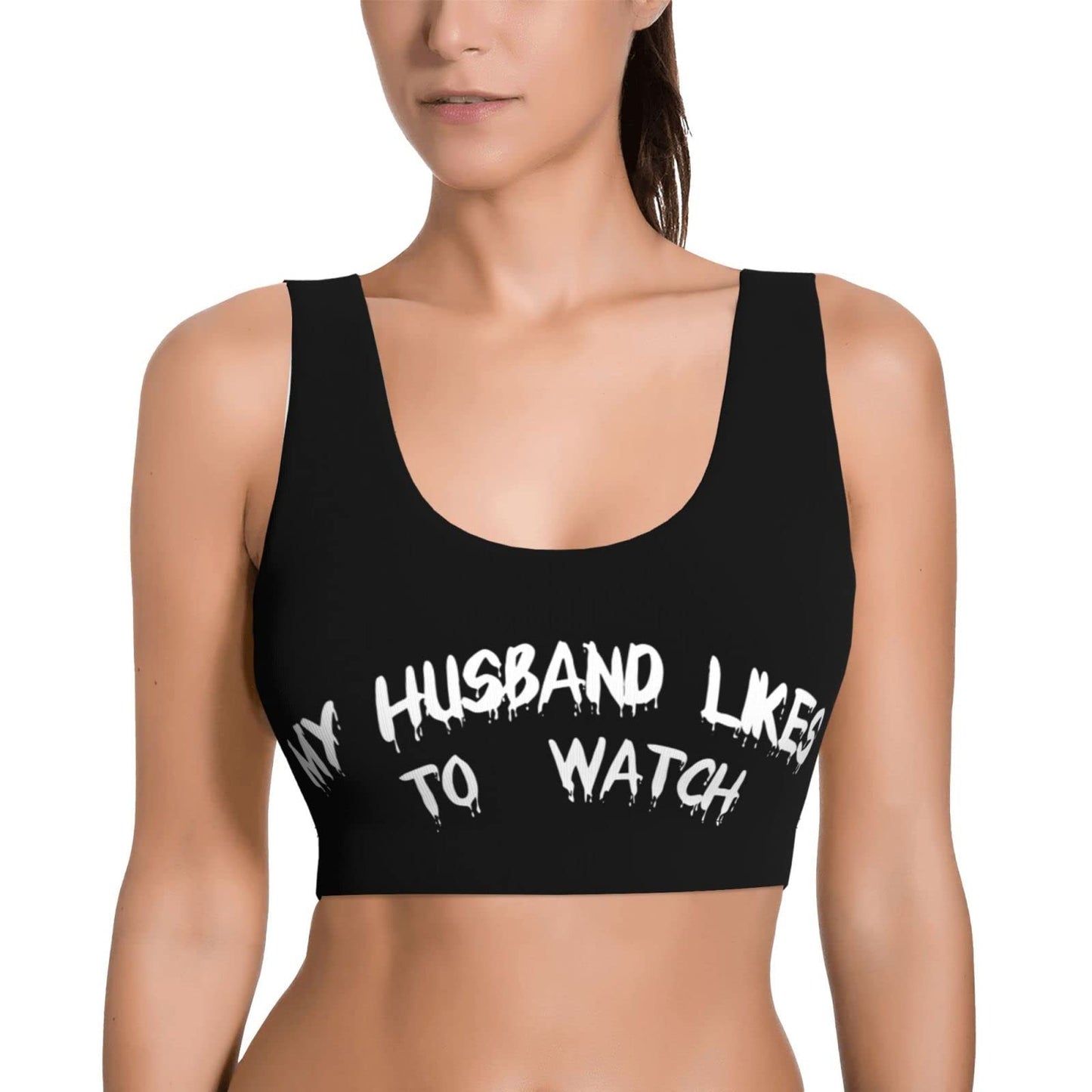 Spank It My Ass Yoga Sports Bra for Women, Comfortable Yoga Bras Fitness Workout Tops Running Bra with Removable Pads