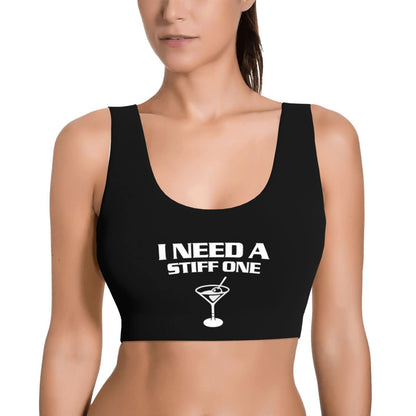 Spank It My Ass Yoga Sports Bra for Women, Comfortable Yoga Bras Fitness Workout Tops Running Bra with Removable Pads