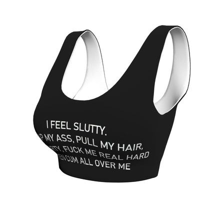 Spank It My Ass Yoga Sports Bra for Women, Comfortable Yoga Bras Fitness Workout Tops Running Bra with Removable Pads