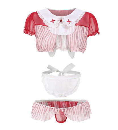 Rabbit Girl Uniform Perspective Set – Cute Game Wear in One Size