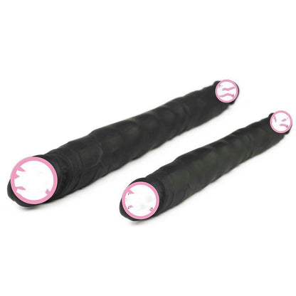 Double-Headed Dragon Silicone Sex Toy - Small and Large Sizes in Black