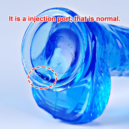 Small Realistic Clear 6 inch Cute Dildo,Adult Sex Toy with Suction Cup Dildo, Suitable for Beginner Women/Men/Gay with Thin and Slim Poke, can be Use for G-spot and Anal