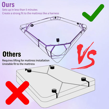 Sex Bondage BDSM Kit Bed Restraints Set, Super Easy Install Sex Rope Adjustable Straps, Sex Toys with Handcuffs Ankle Cuff for Adults Women Couples Game Pleasure (Black)