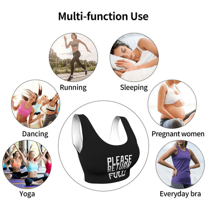 Spank It My Ass Yoga Sports Bra for Women, Comfortable Yoga Bras Fitness Workout Tops Running Bra with Removable Pads
