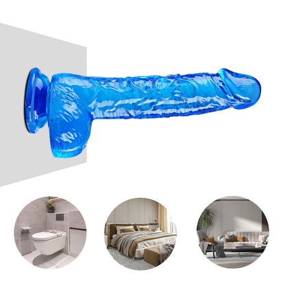 Small Realistic Clear 6 inch Cute Dildo,Adult Sex Toy with Suction Cup Dildo, Suitable for Beginner Women/Men/Gay with Thin and Slim Poke, can be Use for G-spot and Anal