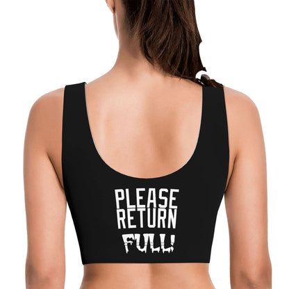 Spank It My Ass Yoga Sports Bra for Women, Comfortable Yoga Bras Fitness Workout Tops Running Bra with Removable Pads