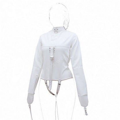Adjustable Straitjacket Body Harness – Leather BDSM Restraints in Multiple Colors