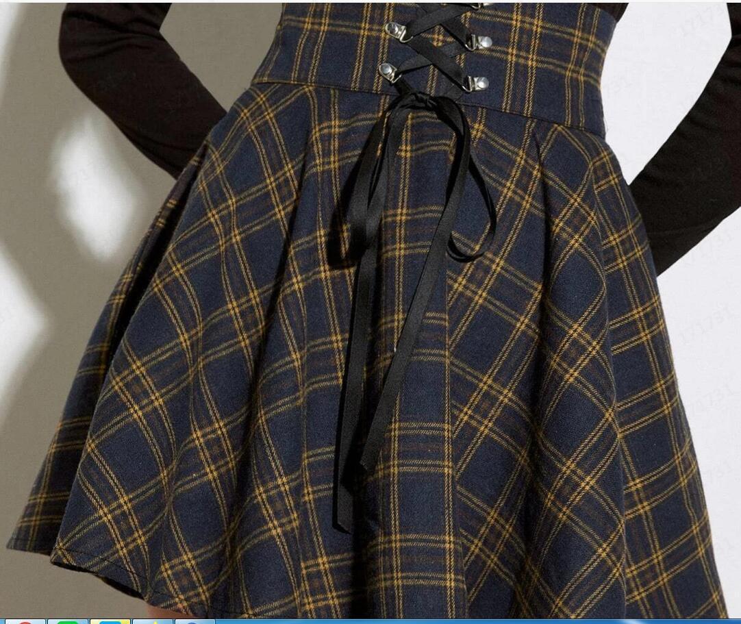 Retro Plaid Slim High Waist A-Line Skirt for Women | Stylish Short Skirt - Multiple Colors