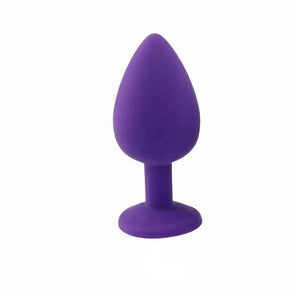 Silicone Anal Plug Set with Colorful Diamond Base - Variety of Sizes and Colors