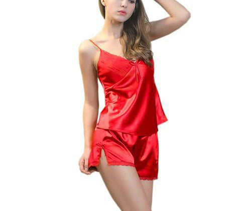 Elegant Sling Skirt Vest – Imitation Silk Spandex in Multiple Colors