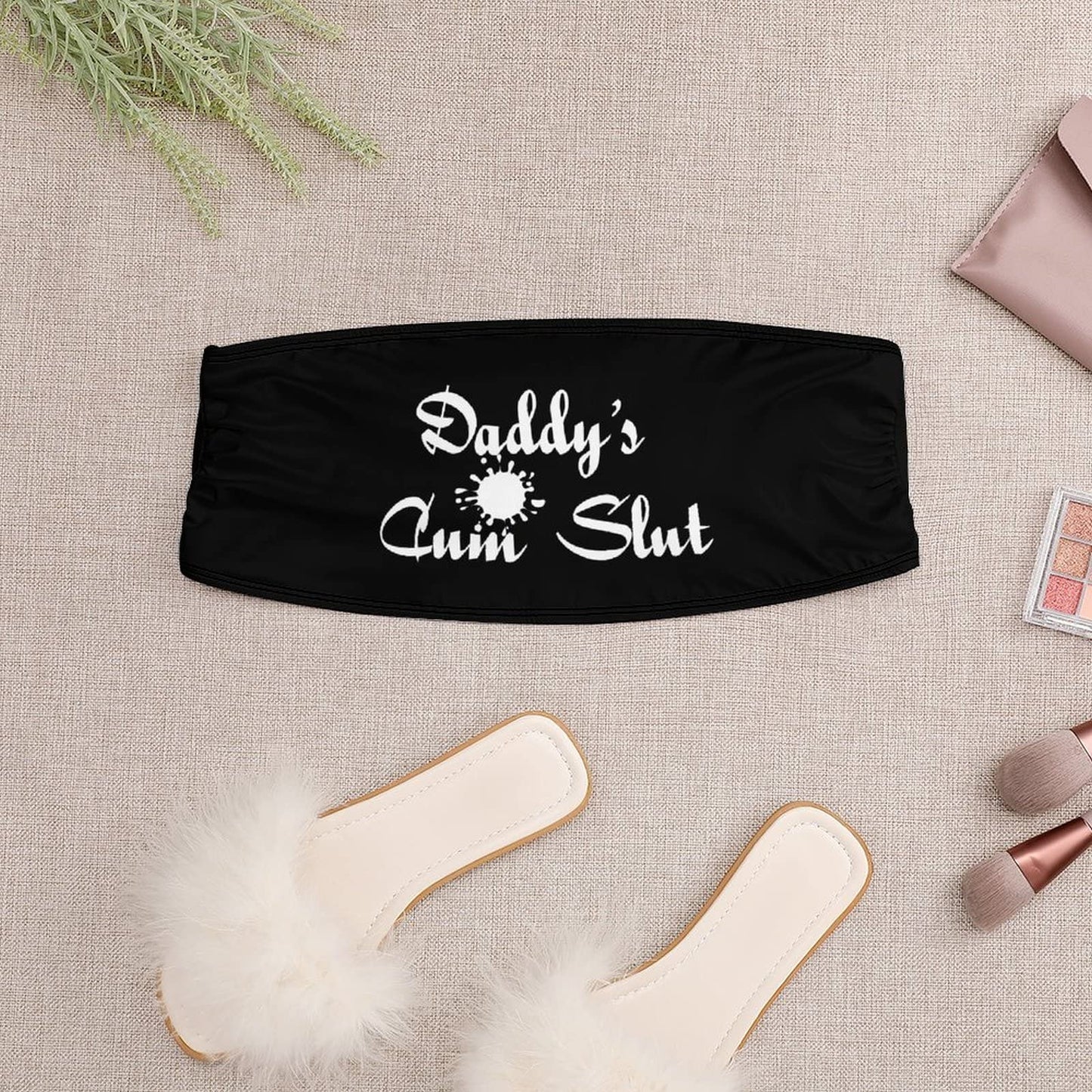 BITE ME Women's Sexy Crop Top Sleeveless Stretchy Solid Strapless Tube Top