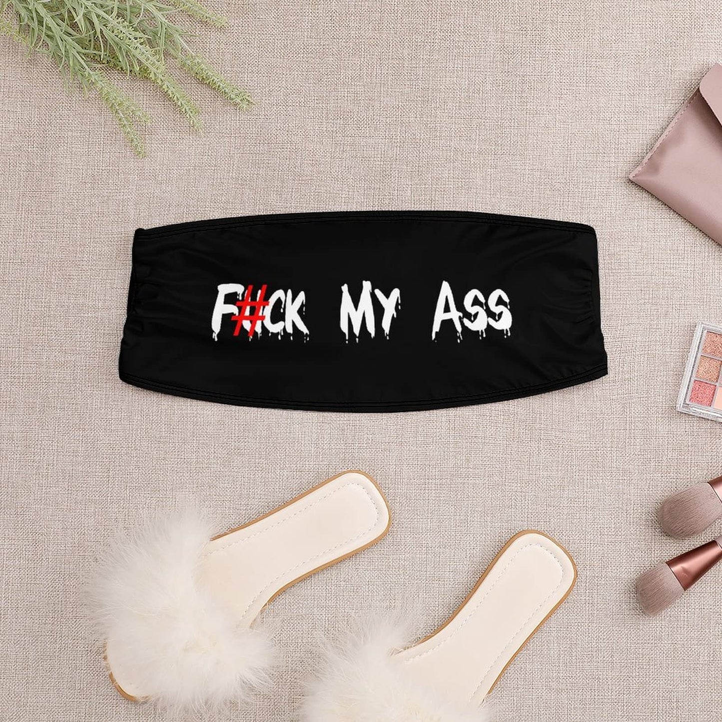 BITE ME Women's Sexy Crop Top Sleeveless Stretchy Solid Strapless Tube Top