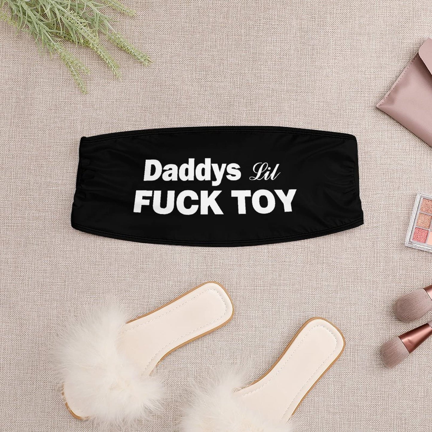 BITE ME Women's Sexy Crop Top Sleeveless Stretchy Solid Strapless Tube Top