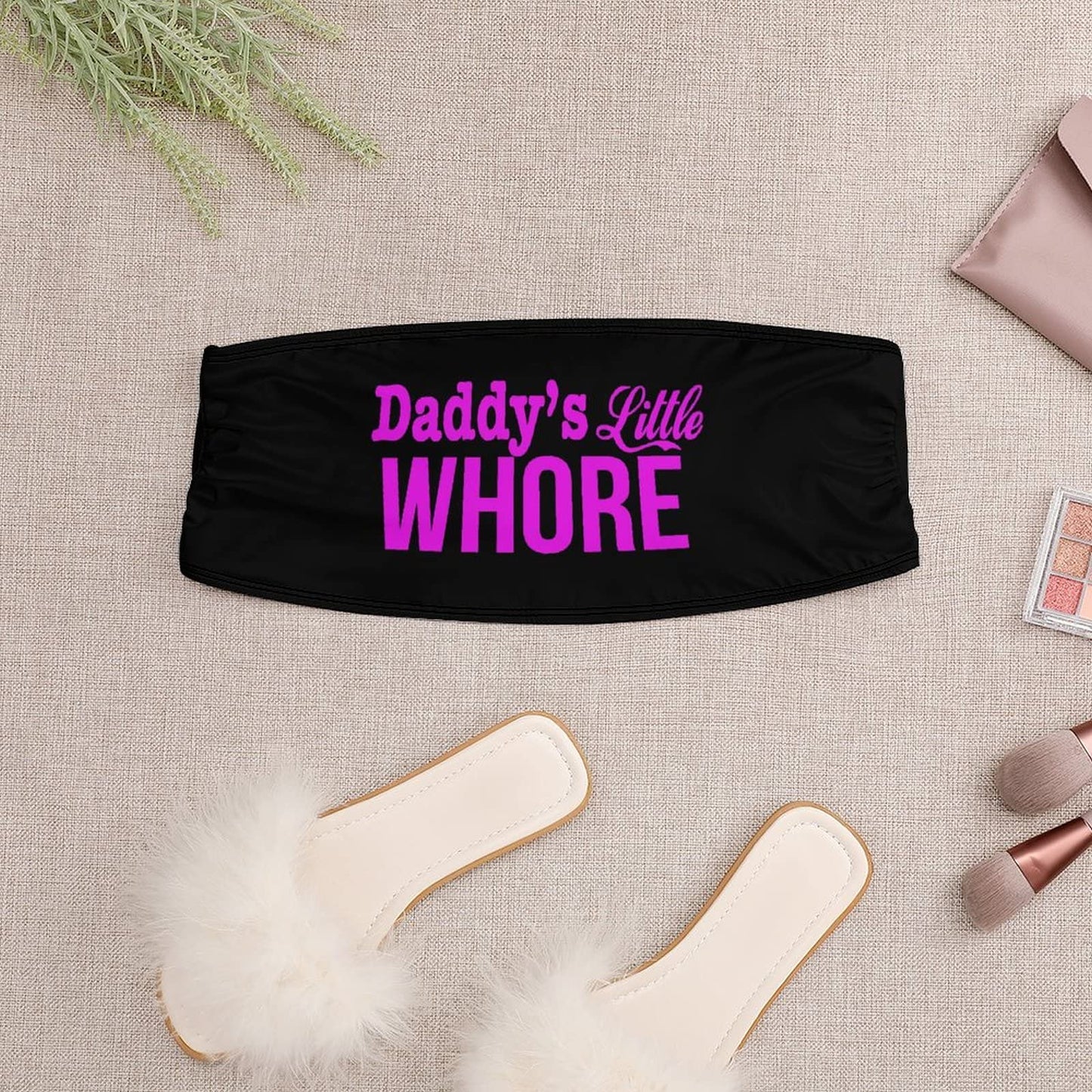 BITE ME Women's Sexy Crop Top Sleeveless Stretchy Solid Strapless Tube Top