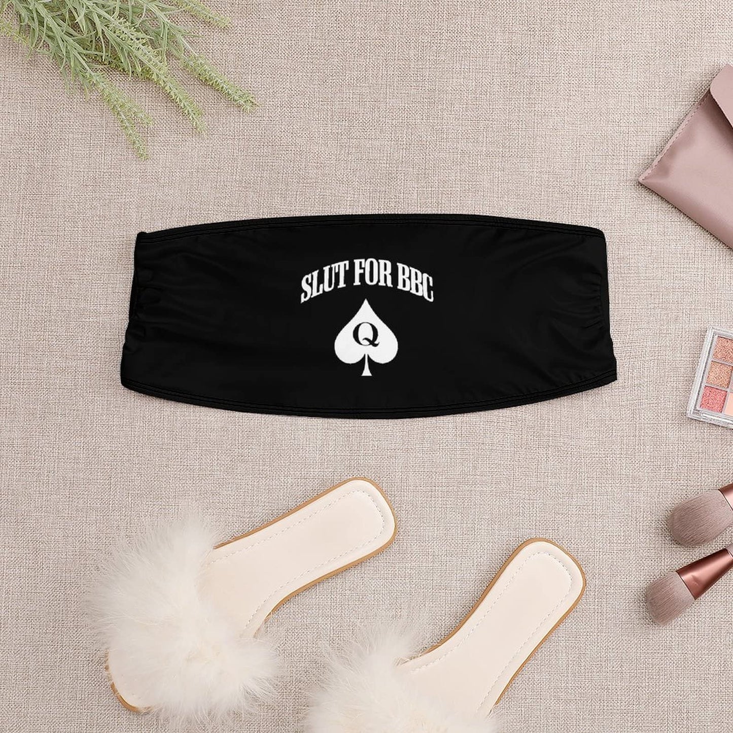 BITE ME Women's Sexy Crop Top Sleeveless Stretchy Solid Strapless Tube Top