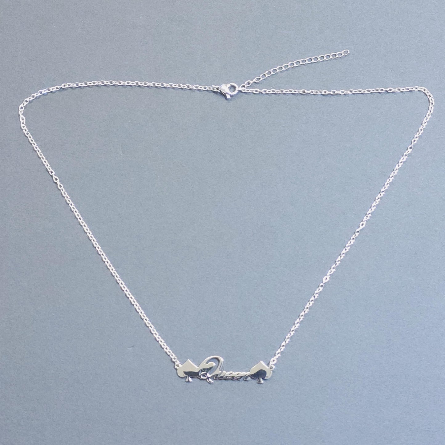 Queen of Spades Necklace Gold or Silver Colored, Queen of Spades BBC Necklace