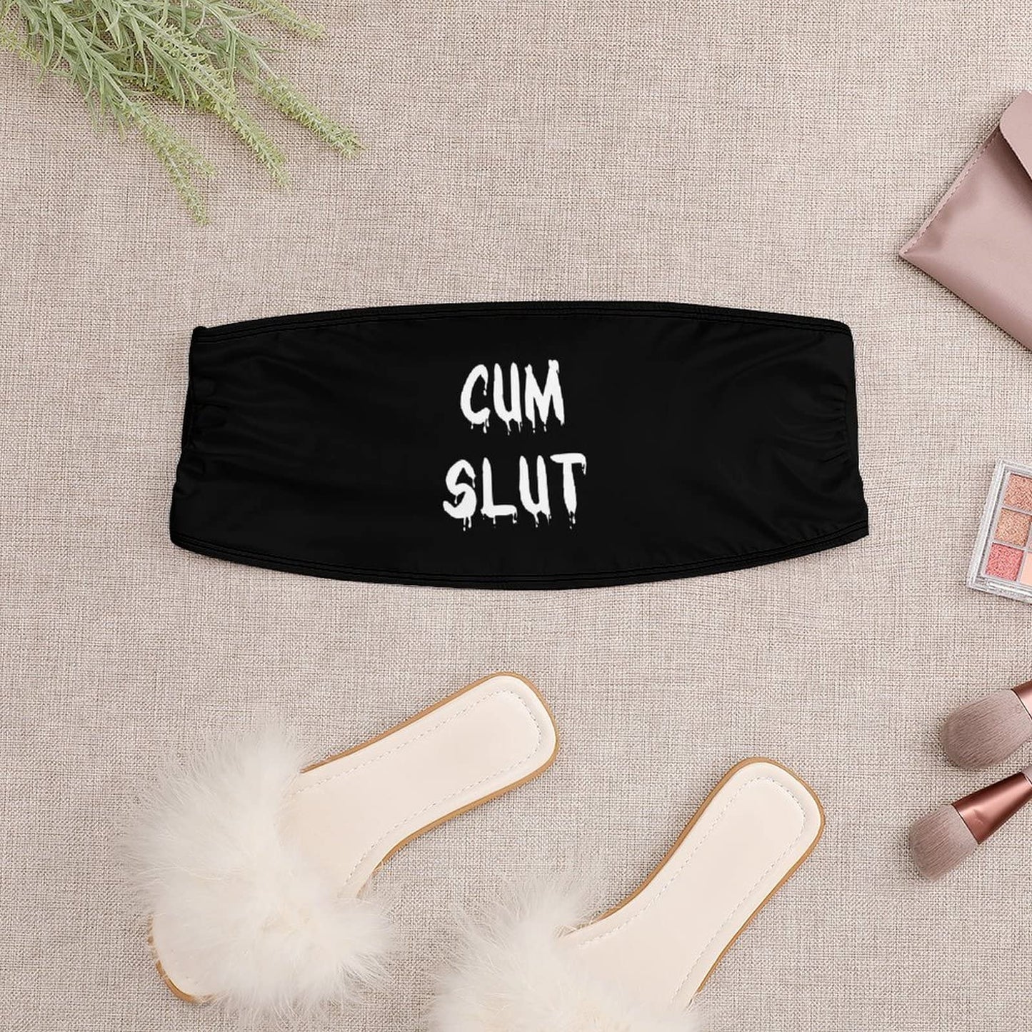 BITE ME Women's Sexy Crop Top Sleeveless Stretchy Solid Strapless Tube Top