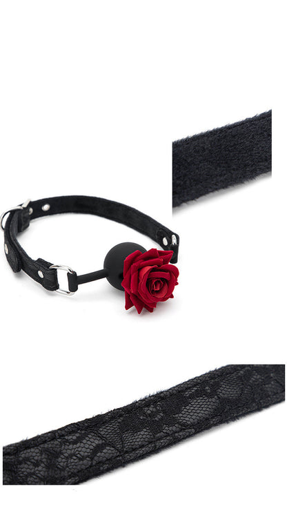 Rose Mouth Plug – Silicone Flirtation Device for Adults