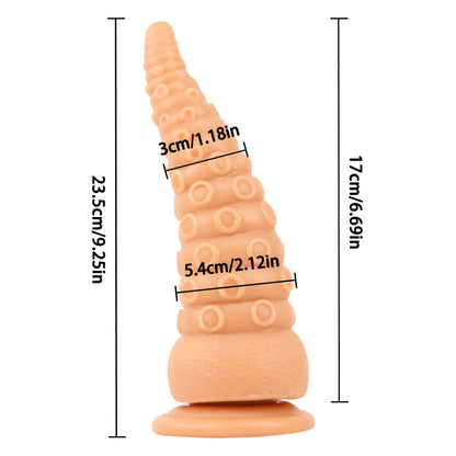 Crystal Octopus Tail Butt Plug – Transparent Soft PVC Anal Toy in Multiple Colors