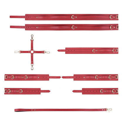 Fashionable Cowhide Leather Bondage Set | Simple and Stylish BDSM Accessories