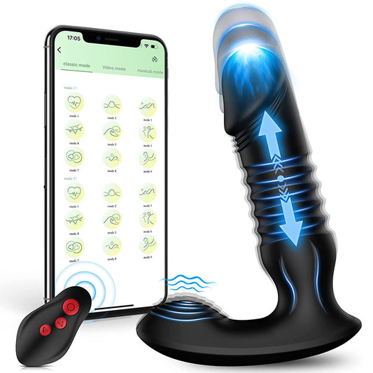 Automatic APP Remote Control Butt Plug – Telescopic Prostate Massage Toy