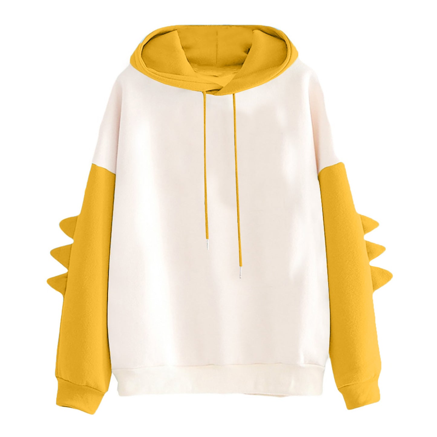 Cartoon Dinosaur Contrast Color Sweater - Korean University Style Pullover for Women