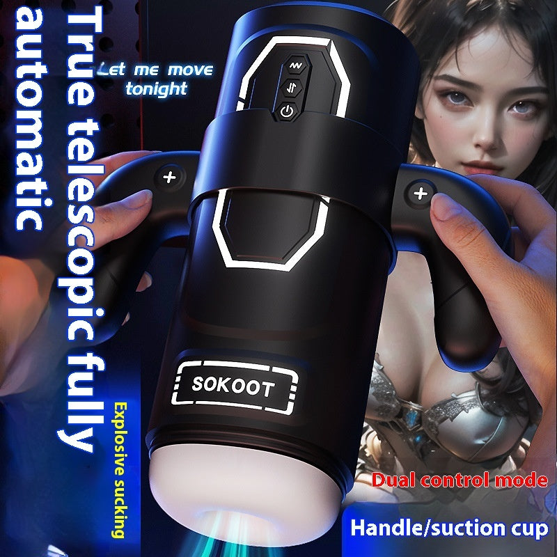Men's Electric Retractable Heating Airplane Bottle – Telescopic Vibration with Sound