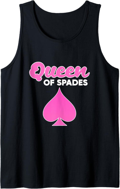 Spades Card Game Queen Spades Tank Top